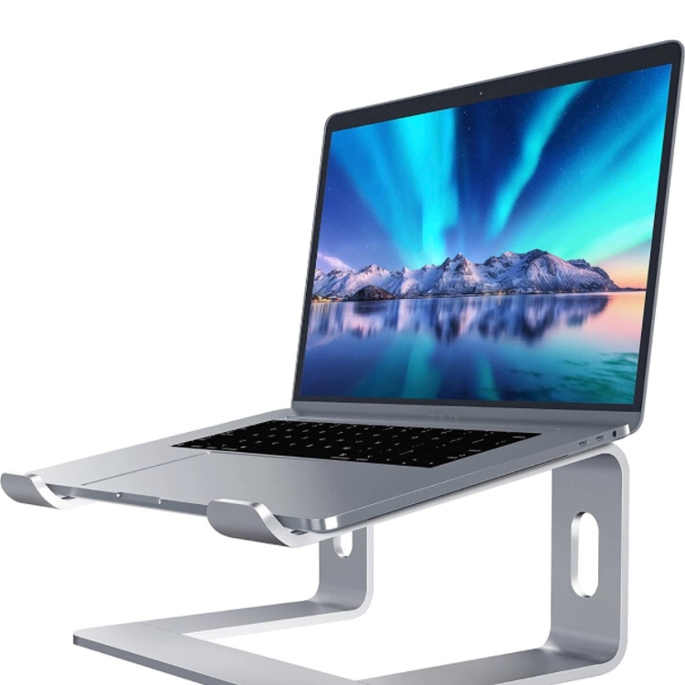 New Laptop Stand Riser Ergonomic Fit 10-15.6 Inch Windows MacBook Laptops Silver